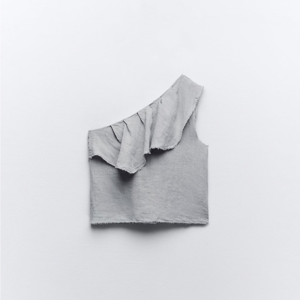 Zara linen asymmetrical top